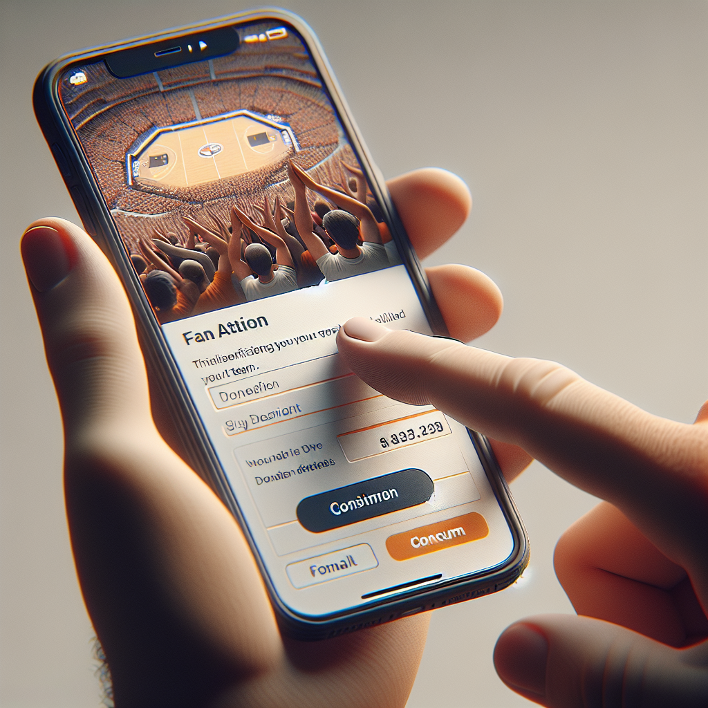 Fan-App Ansicht am Handy